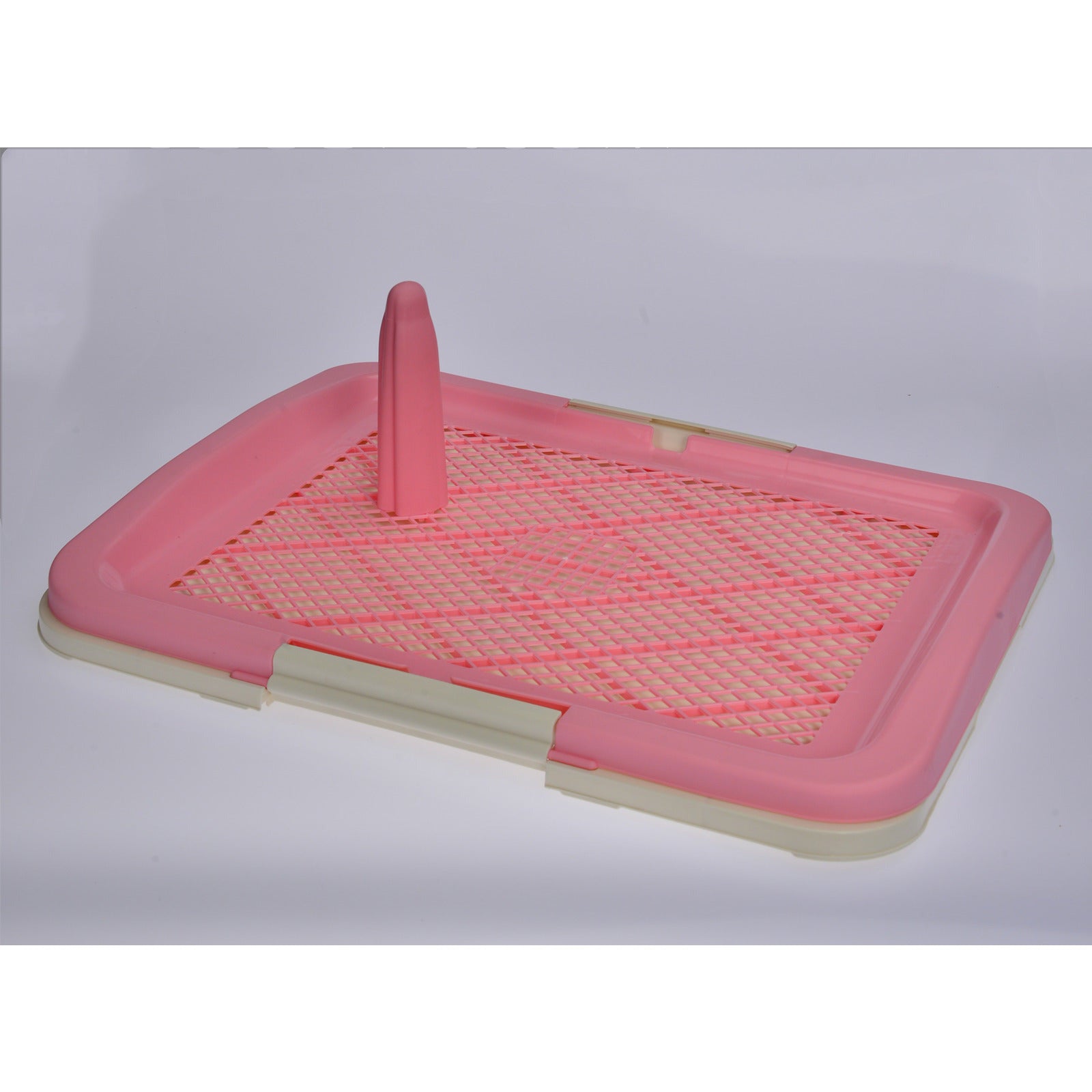 Medium Portable Dog Potty Training Tray Pet Puppy Toilet Trays Loo Pad Mat Pink