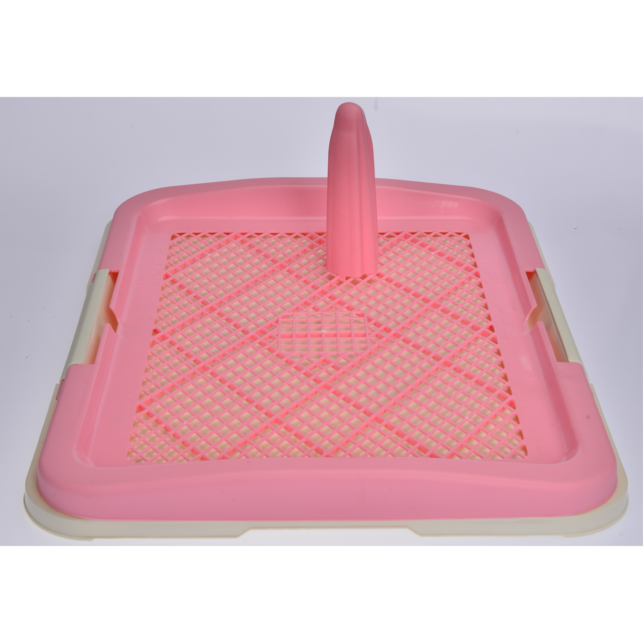 Large Portable Dog Potty Training Tray Pet Puppy Toilet Trays Loo Pad Mat Pink