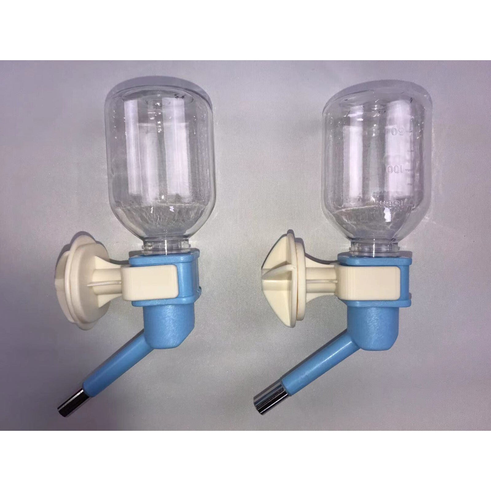 2 x Pet Hanging Water Bottle No Drip Water Dispenser Rabbit Dog Cat Drinking Bottle-Blue