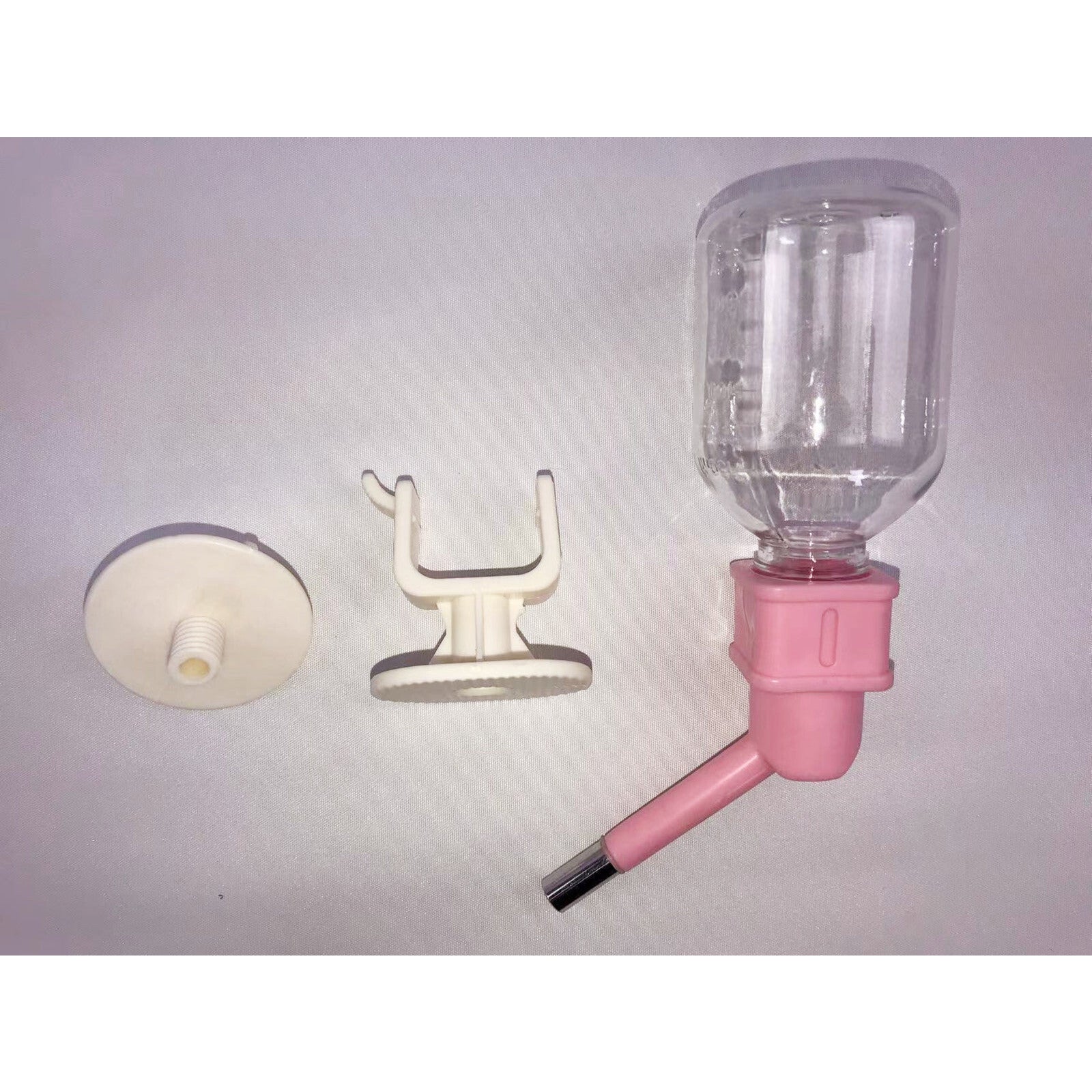 2 x Pet Hanging Water Bottle No Drip Water Dispenser Rabbit Dog Cat Drinking Bottle-Pink