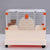 Small Orange Pet Rabbit Cage Guinea Pig Crate Kennel With Potty Tray And Wheel