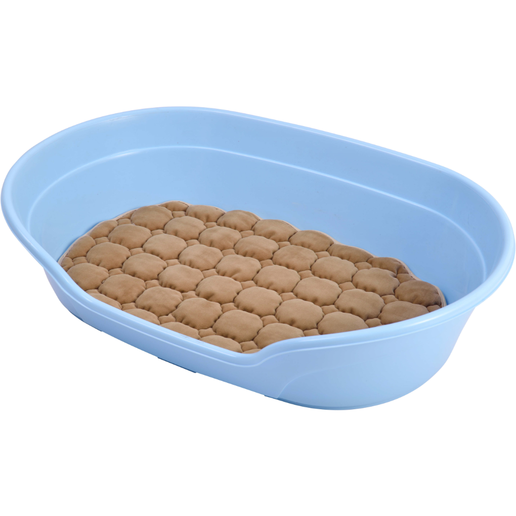 Pet Bed Large Plastic Dog Bedding Sleeping Resting Washable Basket Blue