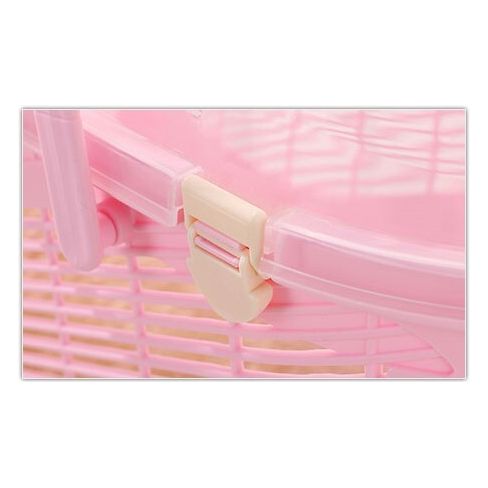 YES4PETS Small Dog Cat Crate Pet Rabbit Guinea Pig Ferret Carrier Cage With Mat-Pink