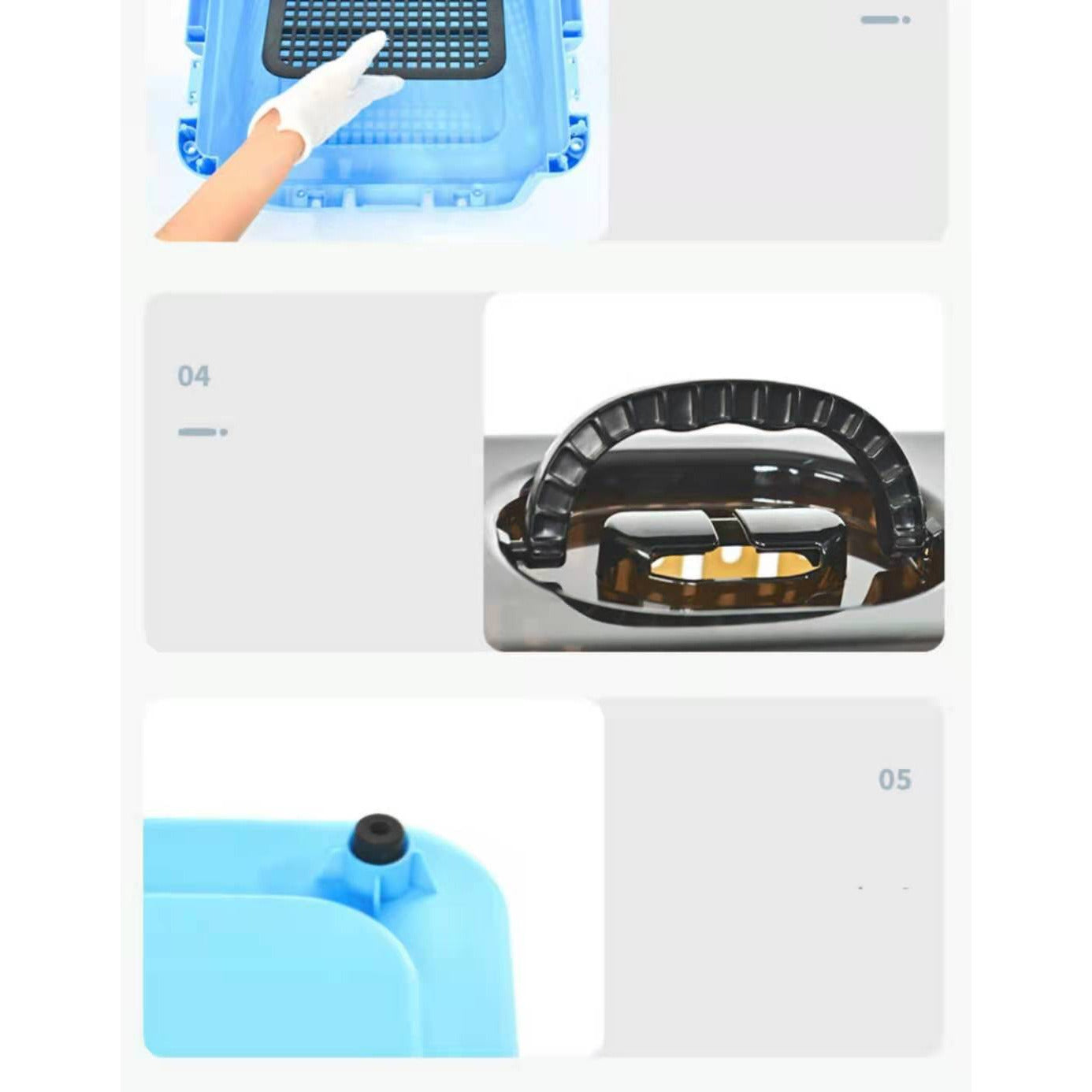 Medium Dog Cat Crate Pet Rabbit Carrier Travel Cage With Tray & Window Blue