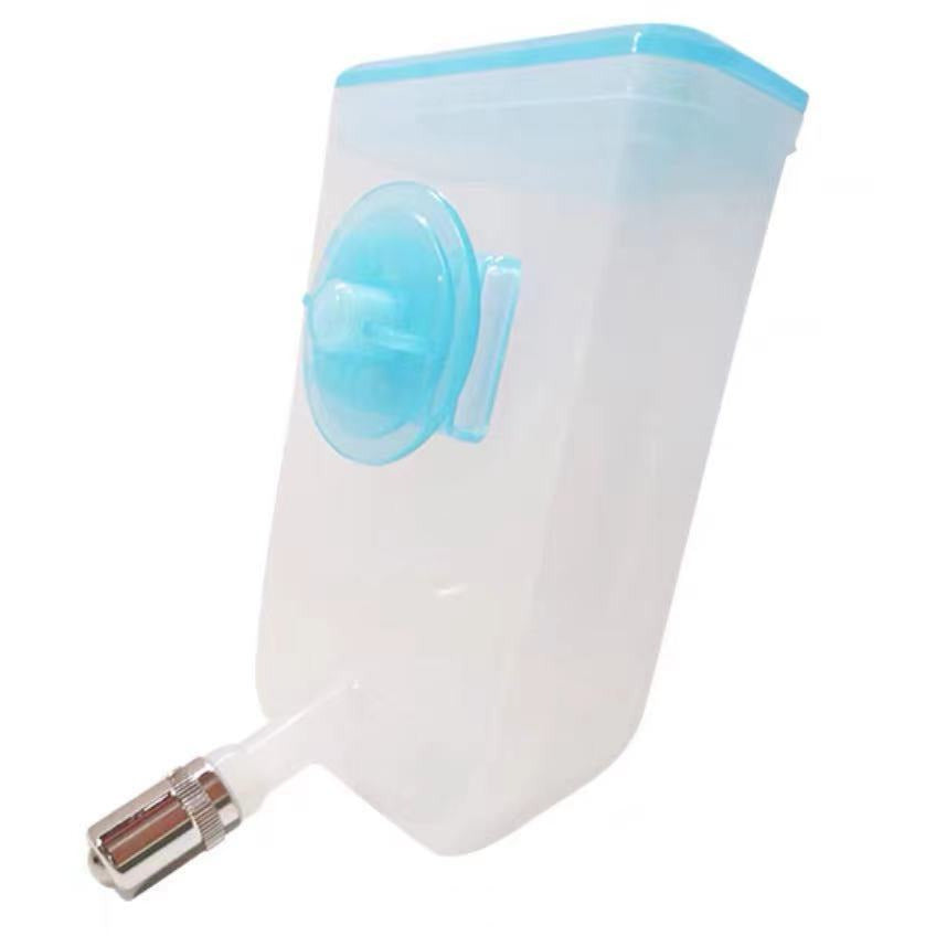 Pet Hanging Water Bottle No Drip Water Dispenser Rabbit Dog Cat Drinking Bottle-Blue