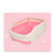 Large Portable Cat Toilet Litter Box Tray with Scoop and Grid Tray-Pink