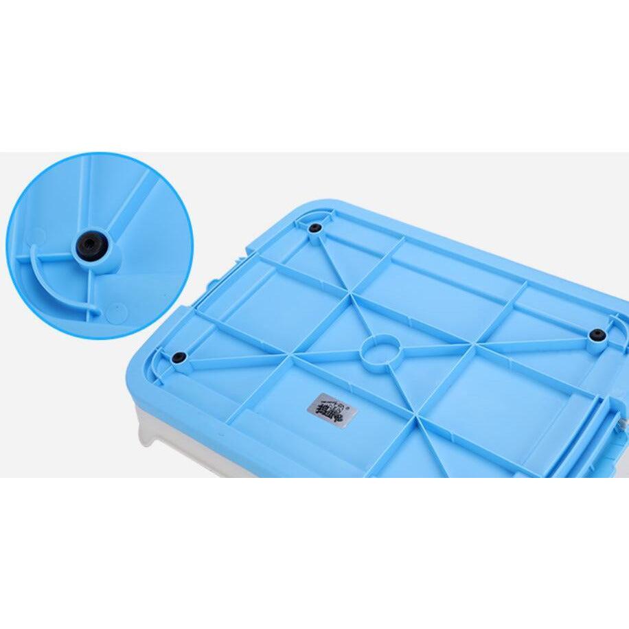 Medium Portable Dog Potty Training Tray Pet Puppy Toilet Trays Loo Pad Mat With Wall Blue