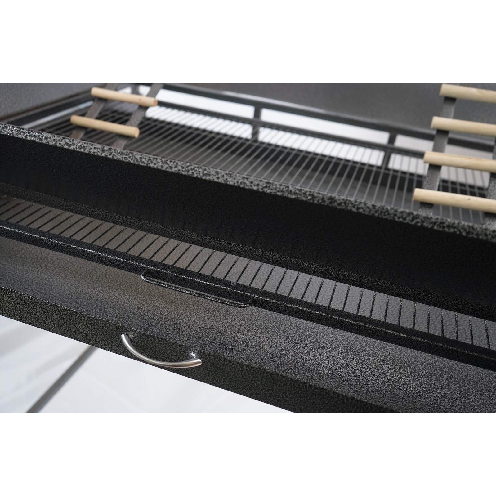 Large Bird Cage Parrot Playpen Gym Toy Stand With Ladder On Wheels