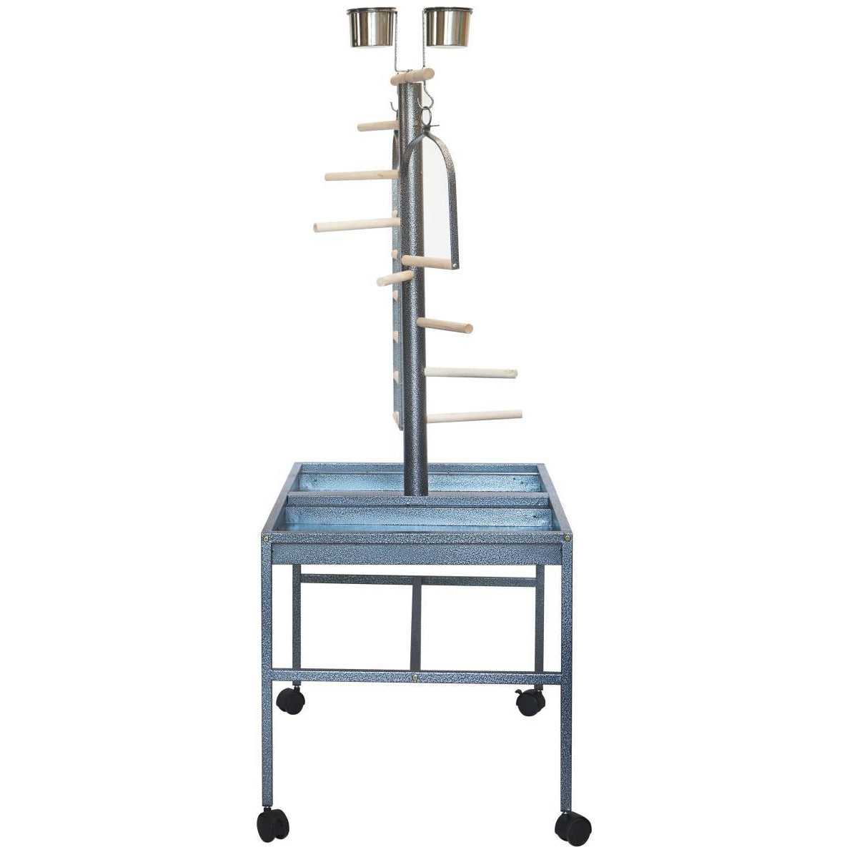 Large Bird Parrot Playpen Gym Toy Stand On Wheels