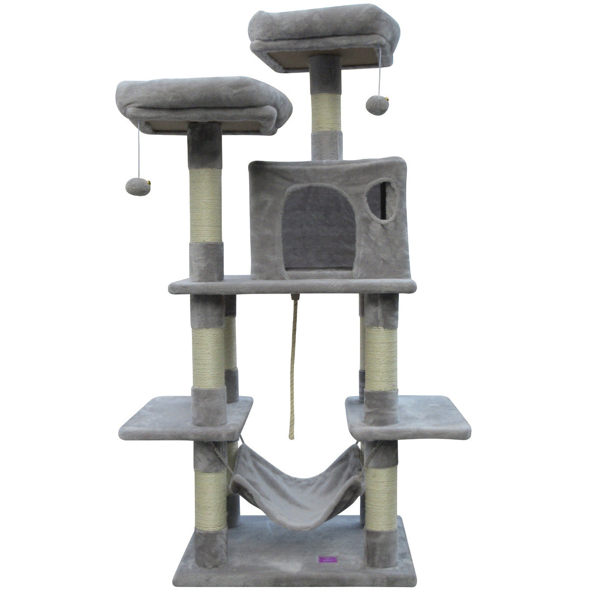 145 cm Cat Scratching Post Tree Scratcher Pole-Little Grey