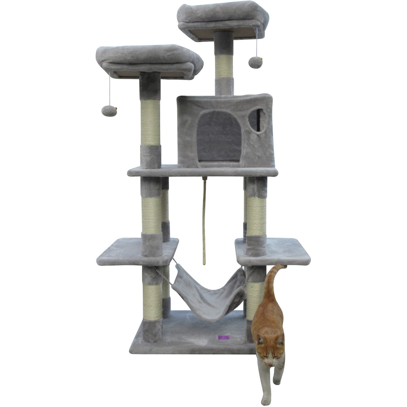 145 cm Cat Scratching Post Tree Scratcher Pole-Little Grey