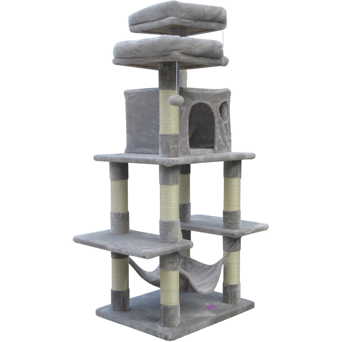 145 cm Cat Scratching Post Tree Scratcher Pole-Little Grey