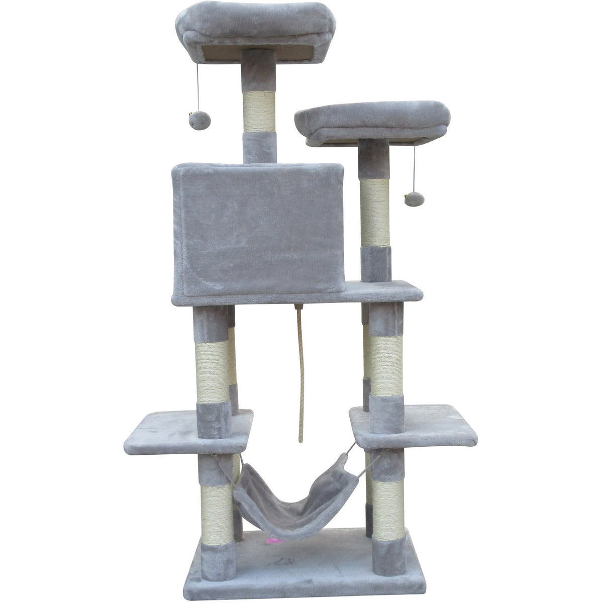 145 cm Cat Scratching Post Tree Scratcher Pole-Little Grey