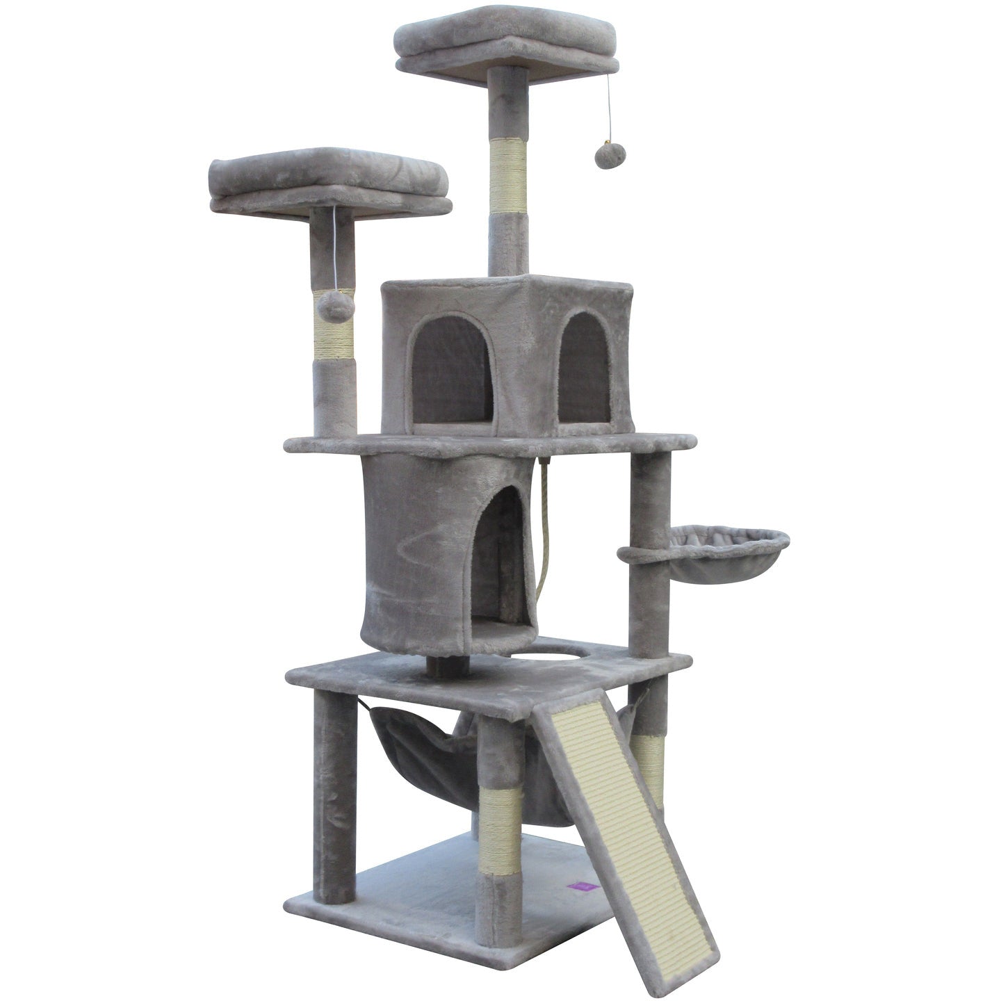 Large Cat Scratching Post Tree Scratcher Pole-Little Grey