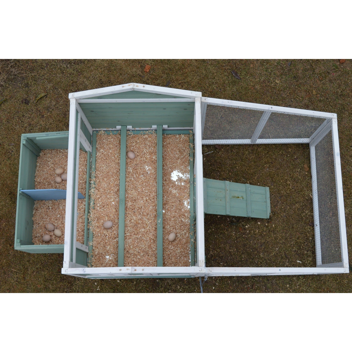 Green Large Chicken Coop Rabbit Hutch Ferret Guinea Pig Cage Hen Chook Cat Kitten House