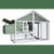 Green Large Chicken Coop Rabbit Hutch Ferret Cat Cage Hen Chook Cat Kitten House