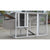 Large Chicken Coop Rabbit Hutch Cat Ferret Cage Hen Chook House Grey
