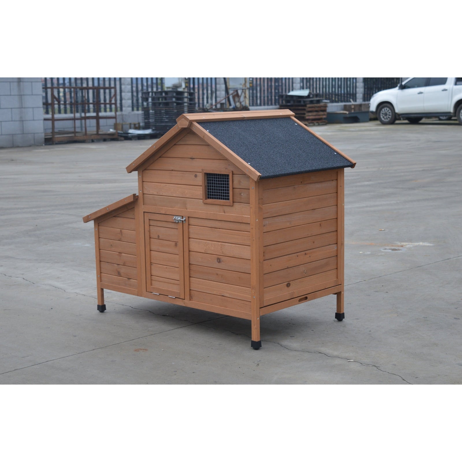 Brown Chicken Coop Rabbit Hutch Cat Cage Hen Chook House
