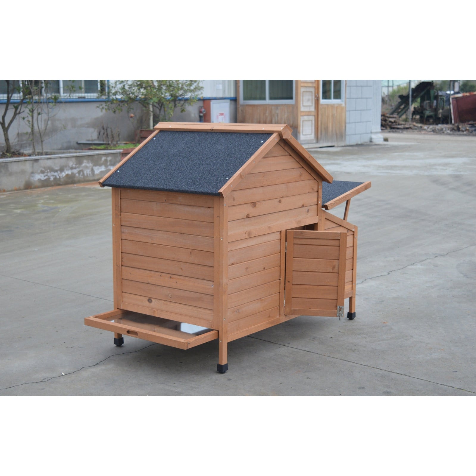 Brown Chicken Coop Rabbit Hutch Cat Cage Hen Chook House