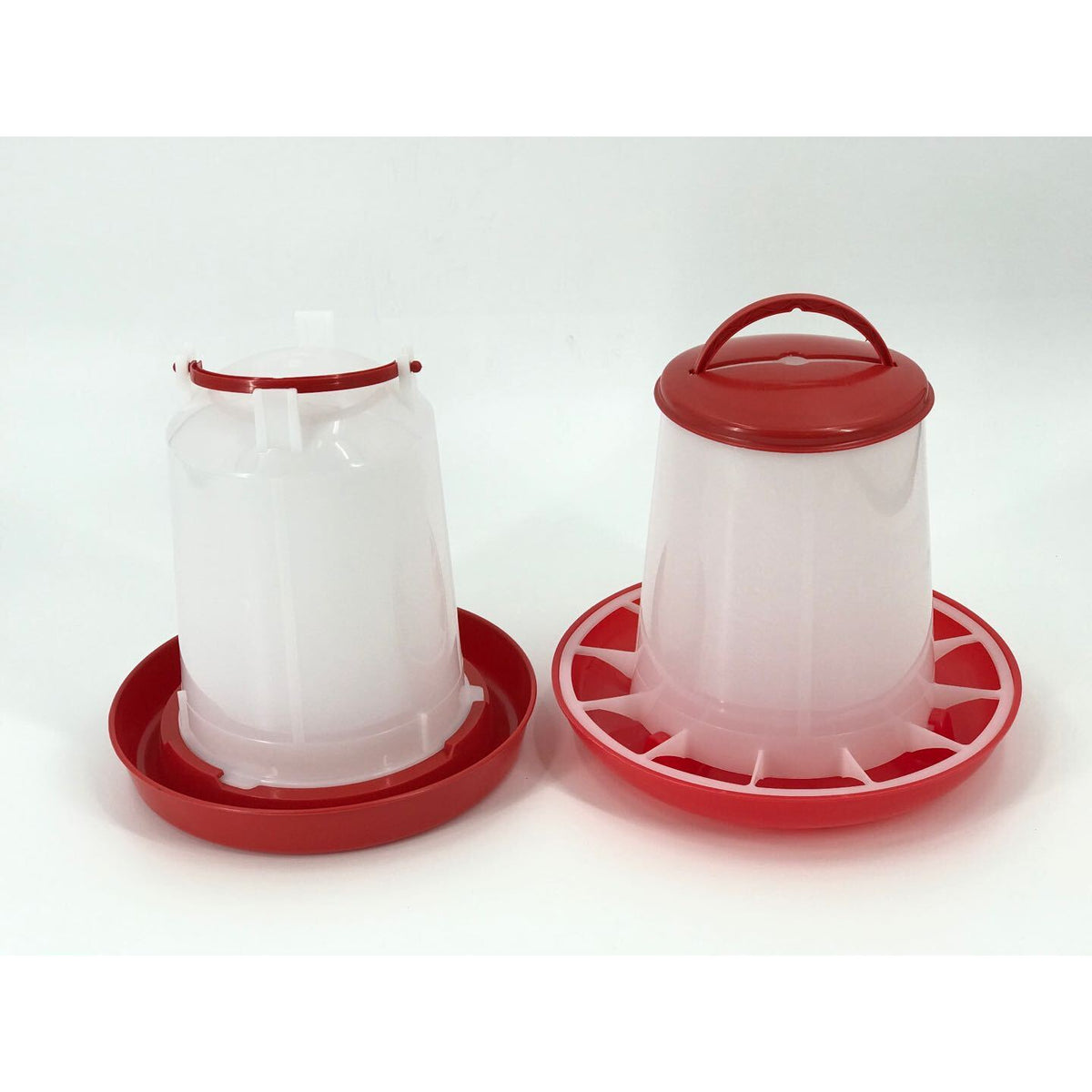 Farm Poultry Bird Chicken Water Drinker 3 L &amp; 3 kg Food Grain Seed Feeder Set