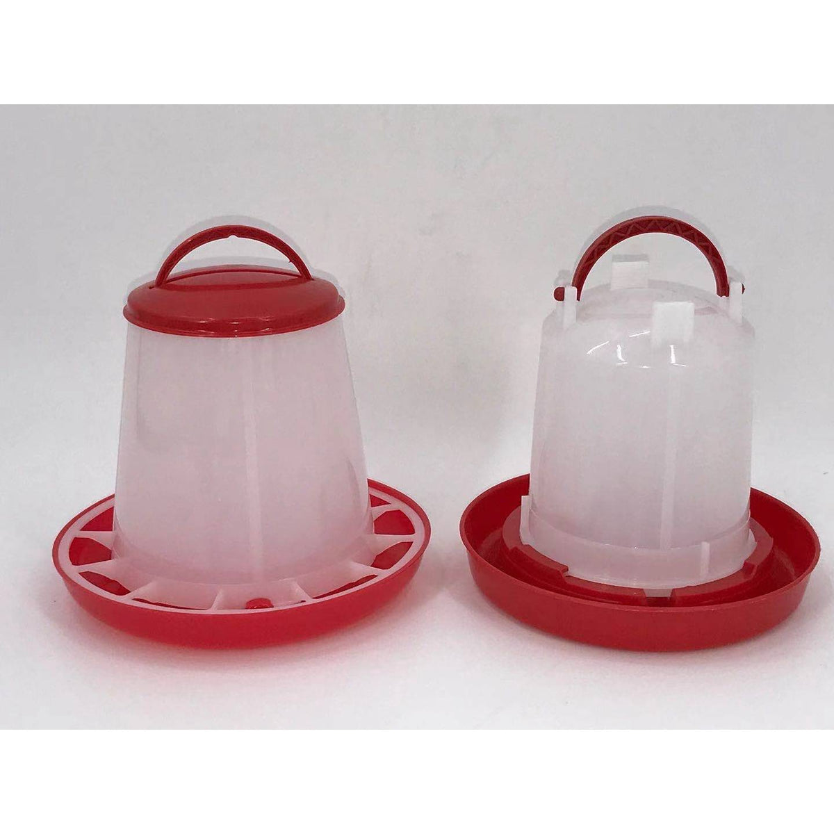 Small Poultry Bird Chicken Water Drinker 1 L &amp; 1 kg Food Feeder Grain Seed Set