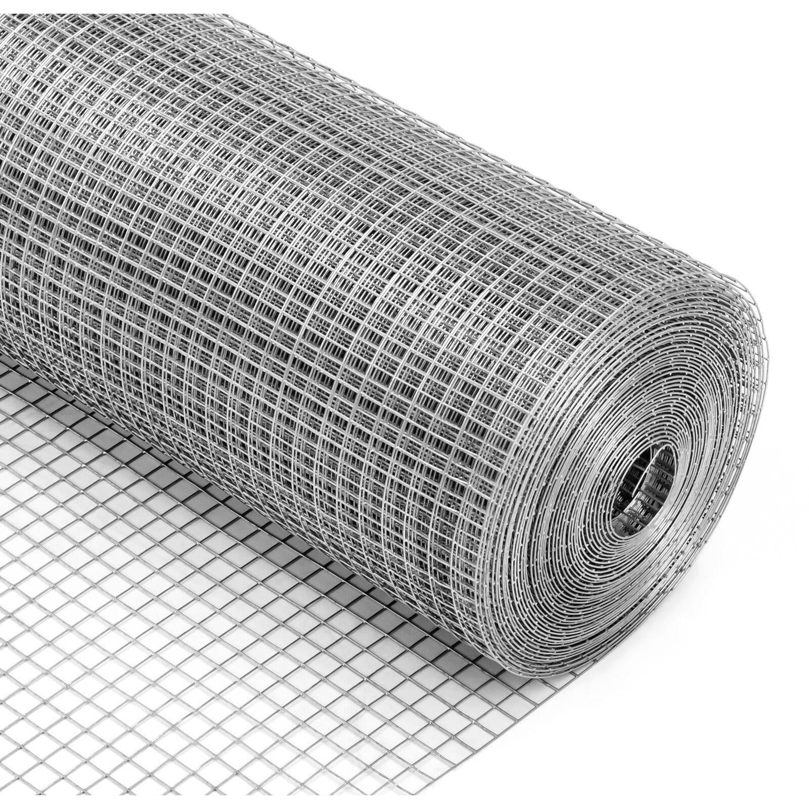 1 x 2M Galvanised Wire Garden Mesh Pet Chicken Coop Fencing Bird Netting Mesh