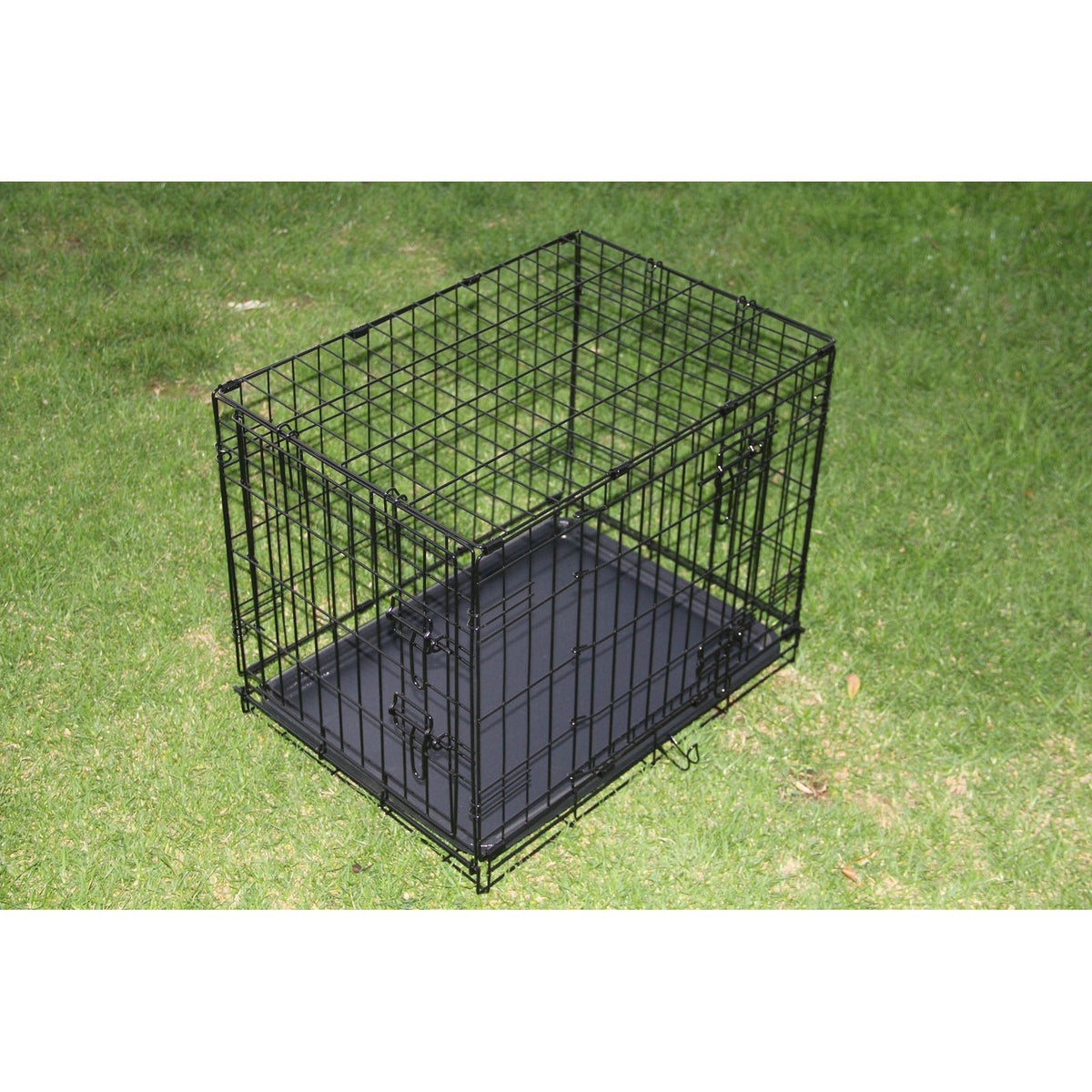 YES4PETS 24&#39; Collapsible Metal Dog Puppy Crate Puppy Cage Cat Rabbit Carrier