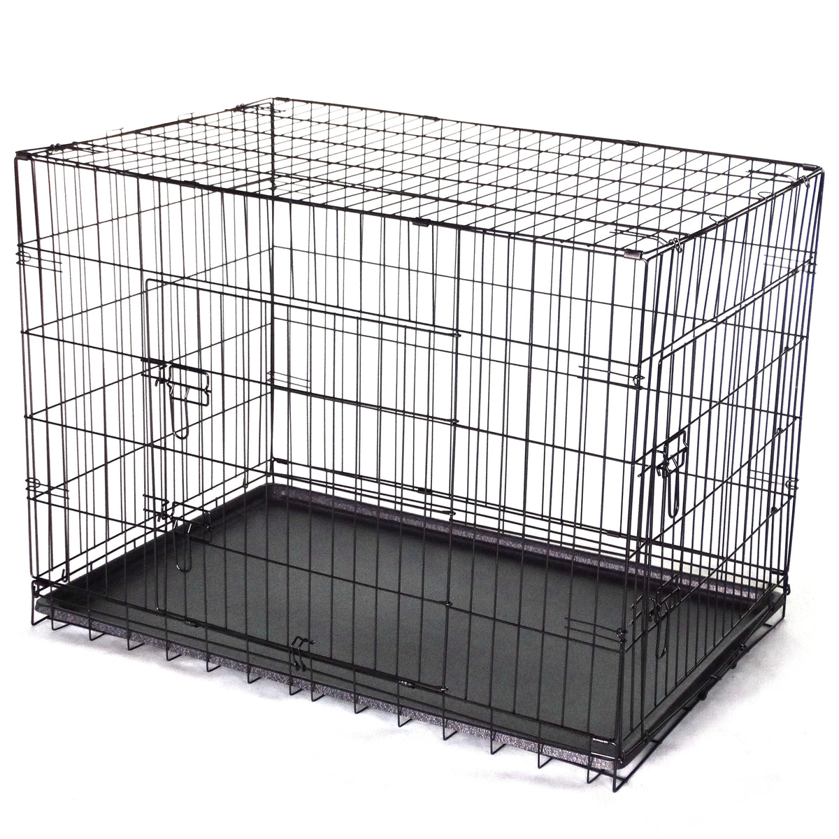 YES4PETS 30&#39; Collapsible Metal Dog Crate Cage Cat Carrier With Tray