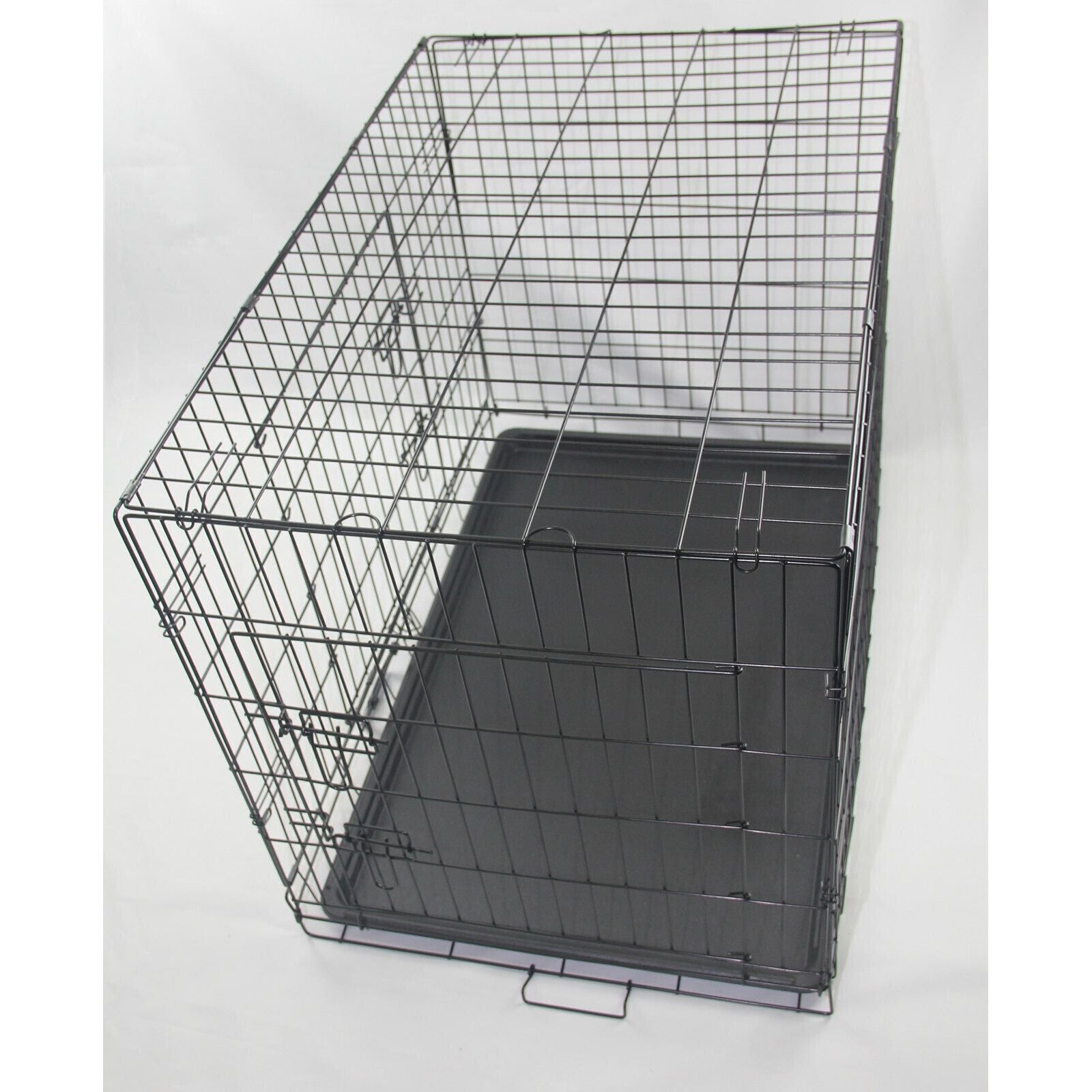 30' Portable Foldable Dog Cat Rabbit Collapsible Crate Pet Cage with Blue Cover Mat