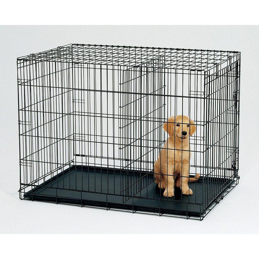 YES4PETS 36&#39; Collapsible Metal Dog Cat Crate Cage Cat Carrier With Divider