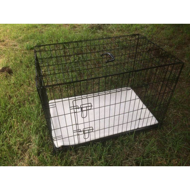 36&#39; Metal Collapsible Dog Cat Crate Cage Cat Carrier With Pet Mat