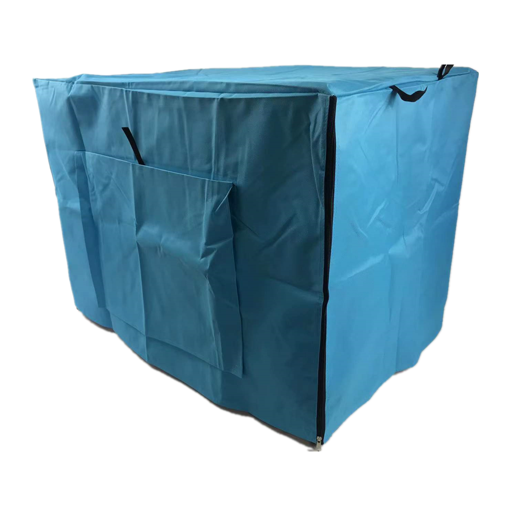 42' Portable Foldable Dog Cat Rabbit Collapsible Crate Pet Rabbit Cage with Cover Blue