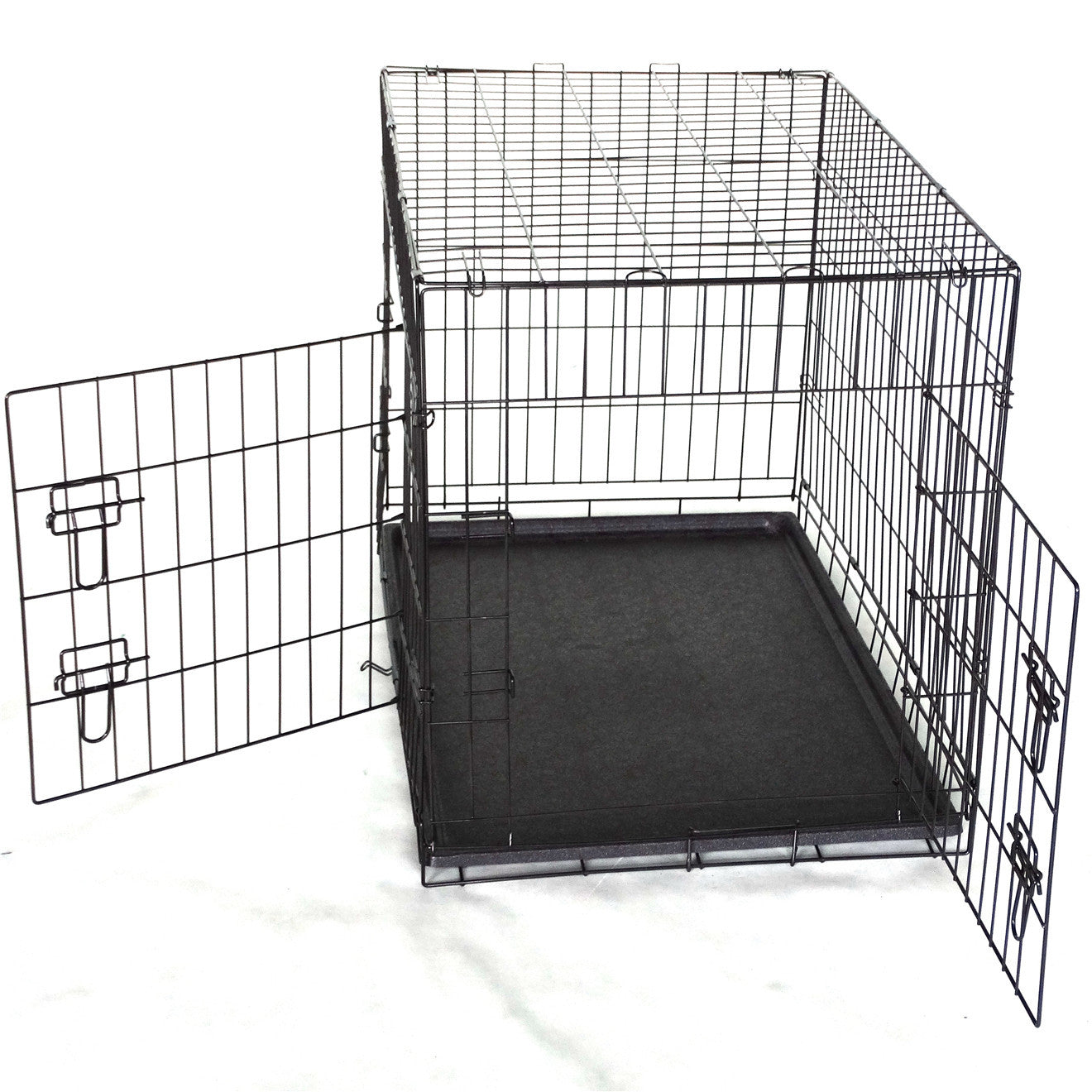 YES4PETS 48' Collapsible Metal Dog Cat Crate Cat Rabbit Puppy Cage With Tray