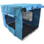 48' Collapsible Metal Dog Puppy Crate Cat Rabbit Cage With Cover Blue