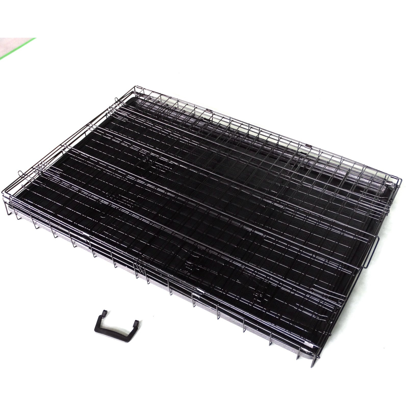 48' Collapsible Metal Dog Puppy Crate Cat Rabbit Cage With Cover Blue