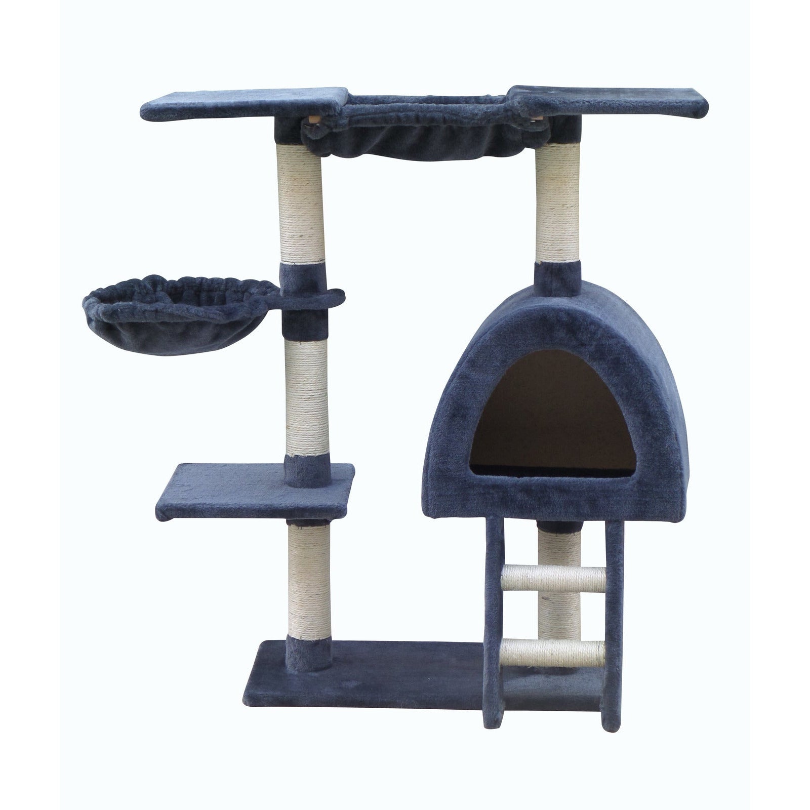 100 cm Grey Kitten Cat Scratching Post Tree Scratcher House