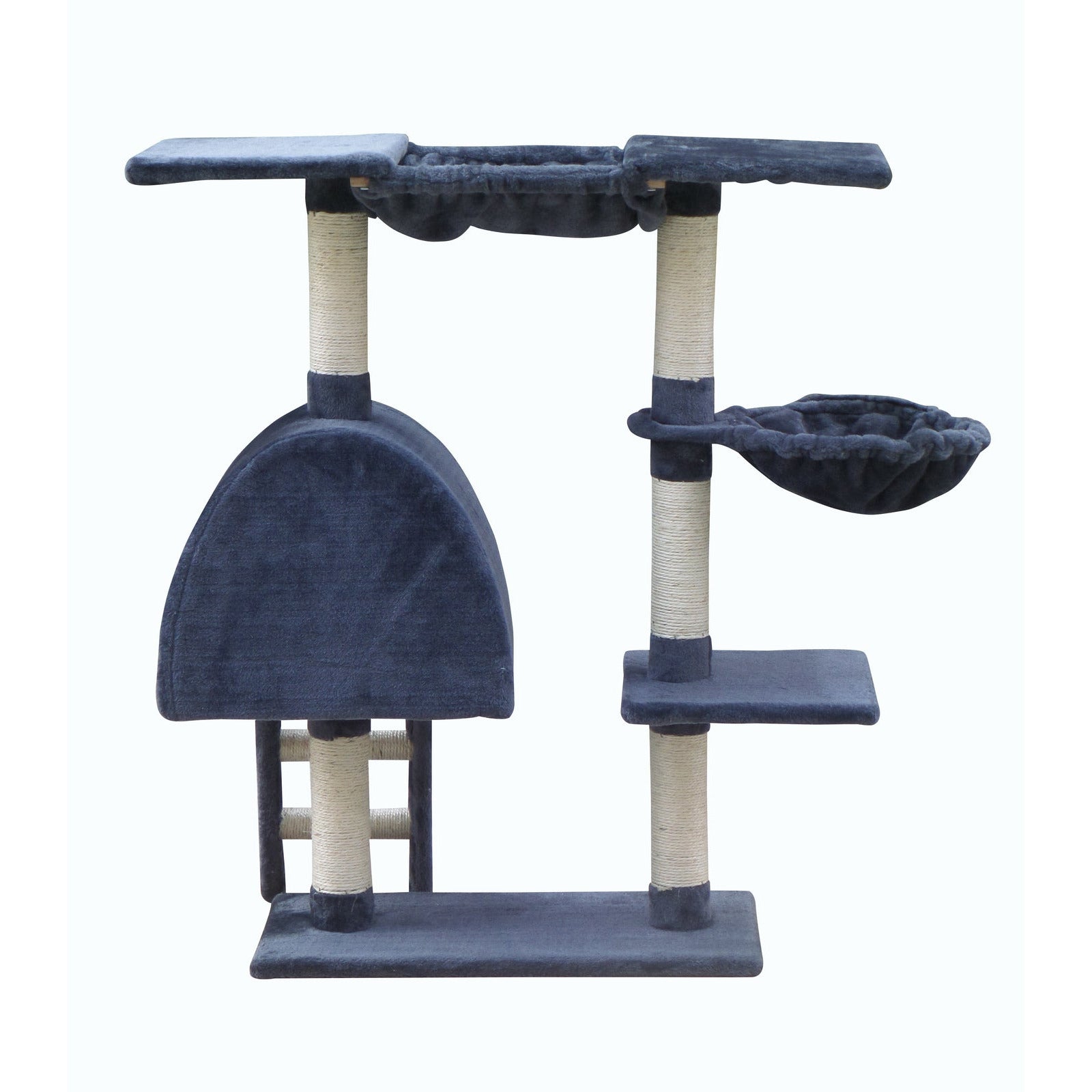 100 cm Grey Kitten Cat Scratching Post Tree Scratcher House