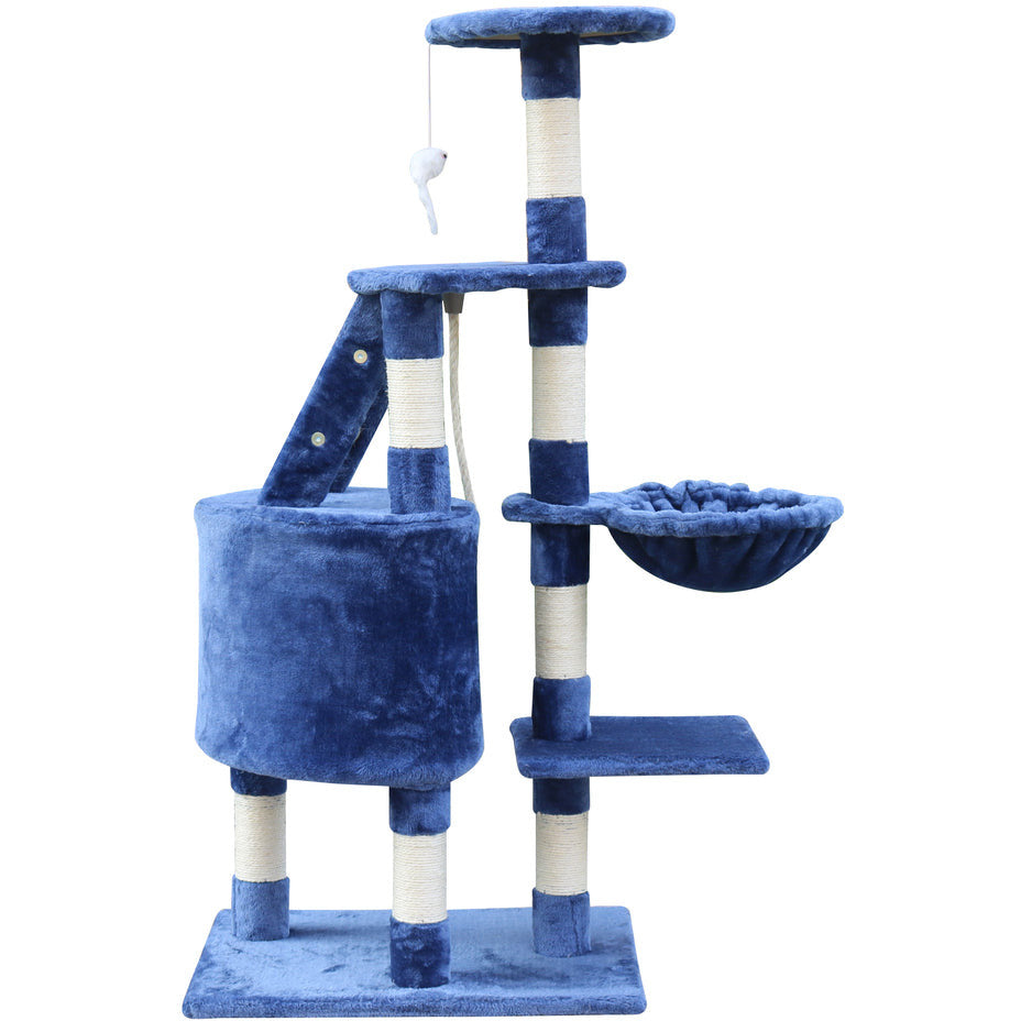 120 cm Multi level Cat Kitten Scratching Post Tree-Blue