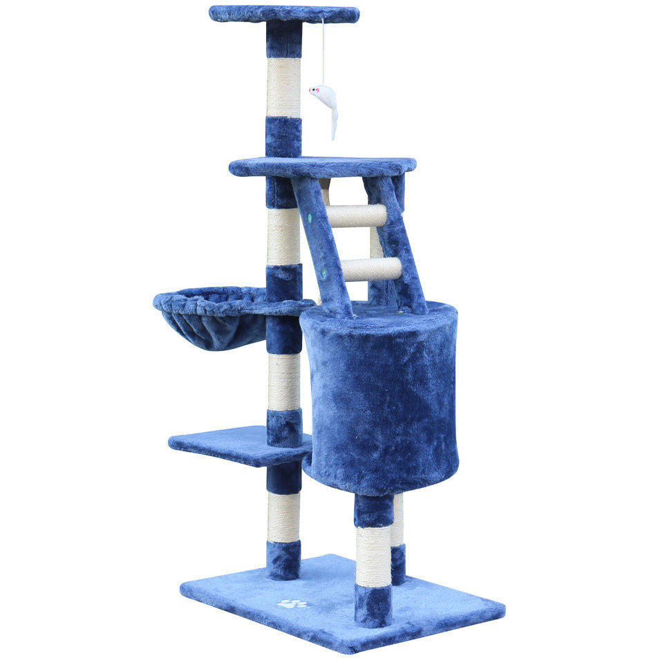 120 cm Multi level Cat Kitten Scratching Post Tree-Blue