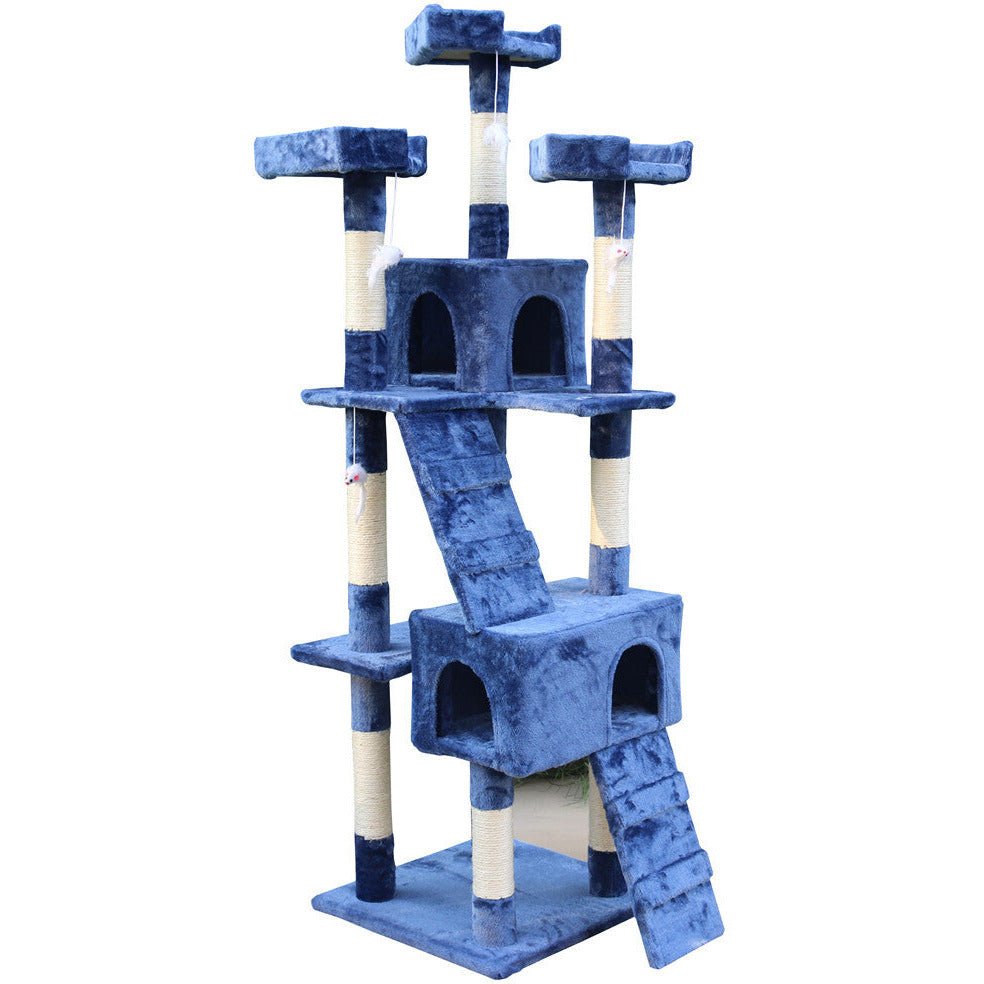 170cm Cat Scratching Post Tree Post House Tower with Ladder Furniture Blue