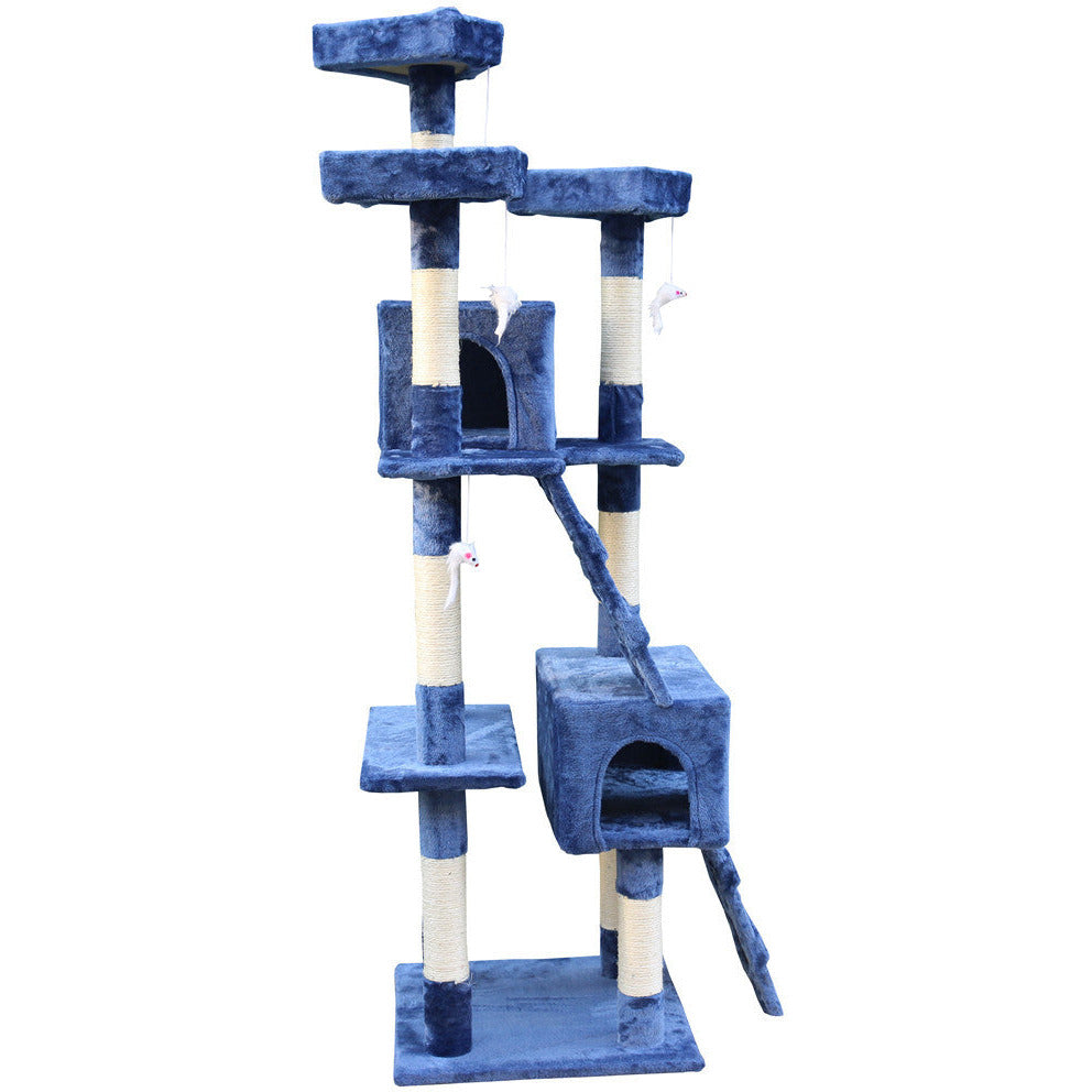 170cm Cat Scratching Post Tree Post House Tower with Ladder Furniture Blue