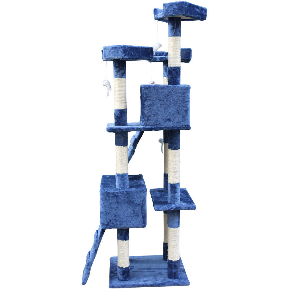 170cm Cat Scratching Post Tree Post House Tower with Ladder Furniture Blue