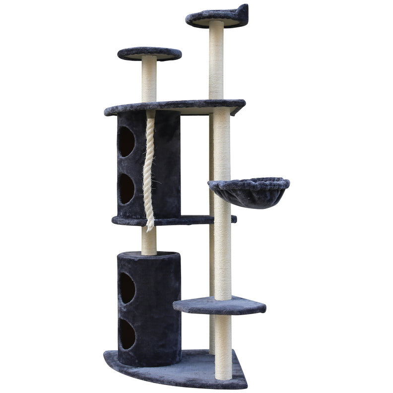 170cm XL Multi Level Cat Scratching Post Tree Post Furniture House Tower - Grey