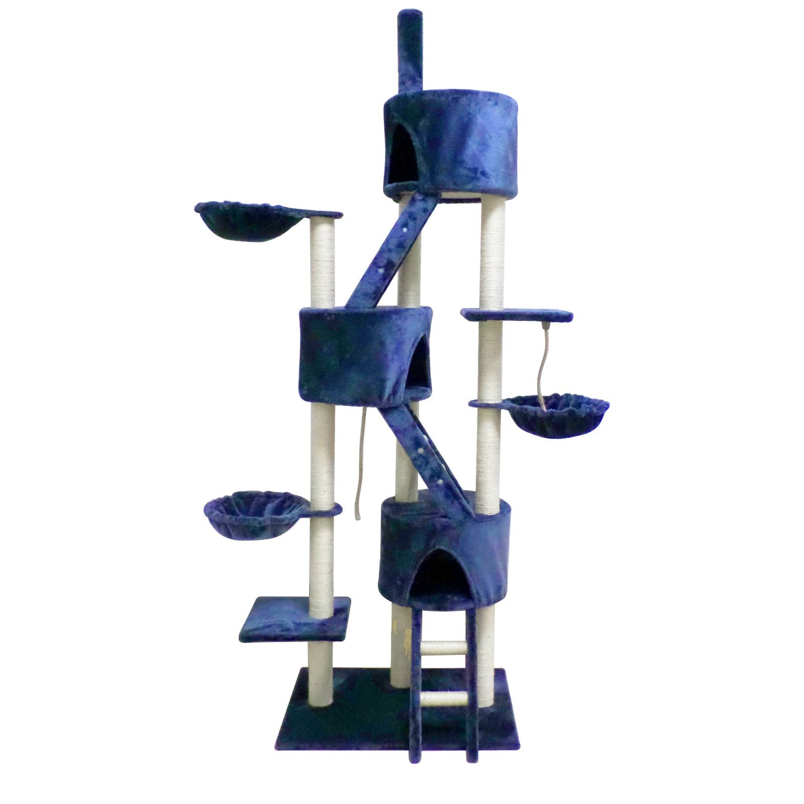 YES4PETS 244 cm XL Multi Level Cat Scratching Post Tree Scratcher Pole- Blue