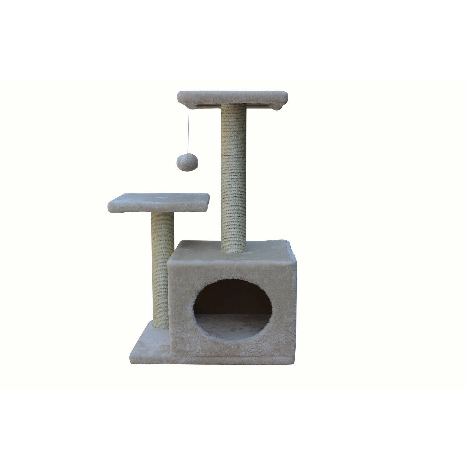 71cm Beige Cat Scratching Tree Scratcher Post Pole Furniture Gym House