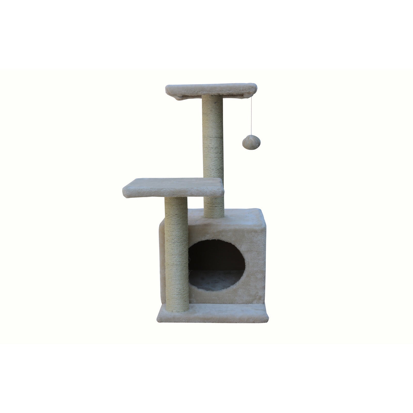 71cm Beige Cat Scratching Tree Scratcher Post Pole Furniture Gym House