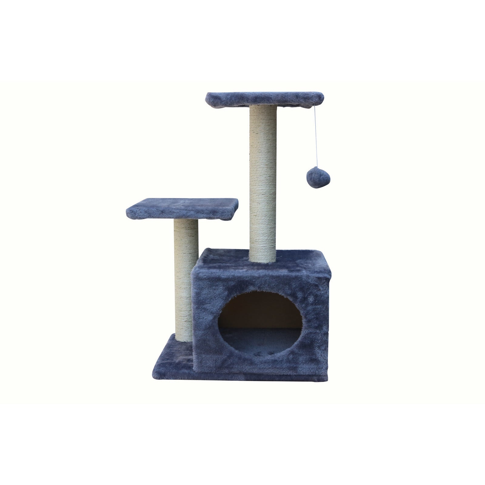 71cm Grey Cat Scratching Tree Scratcher Post Pole Furniture Gym House