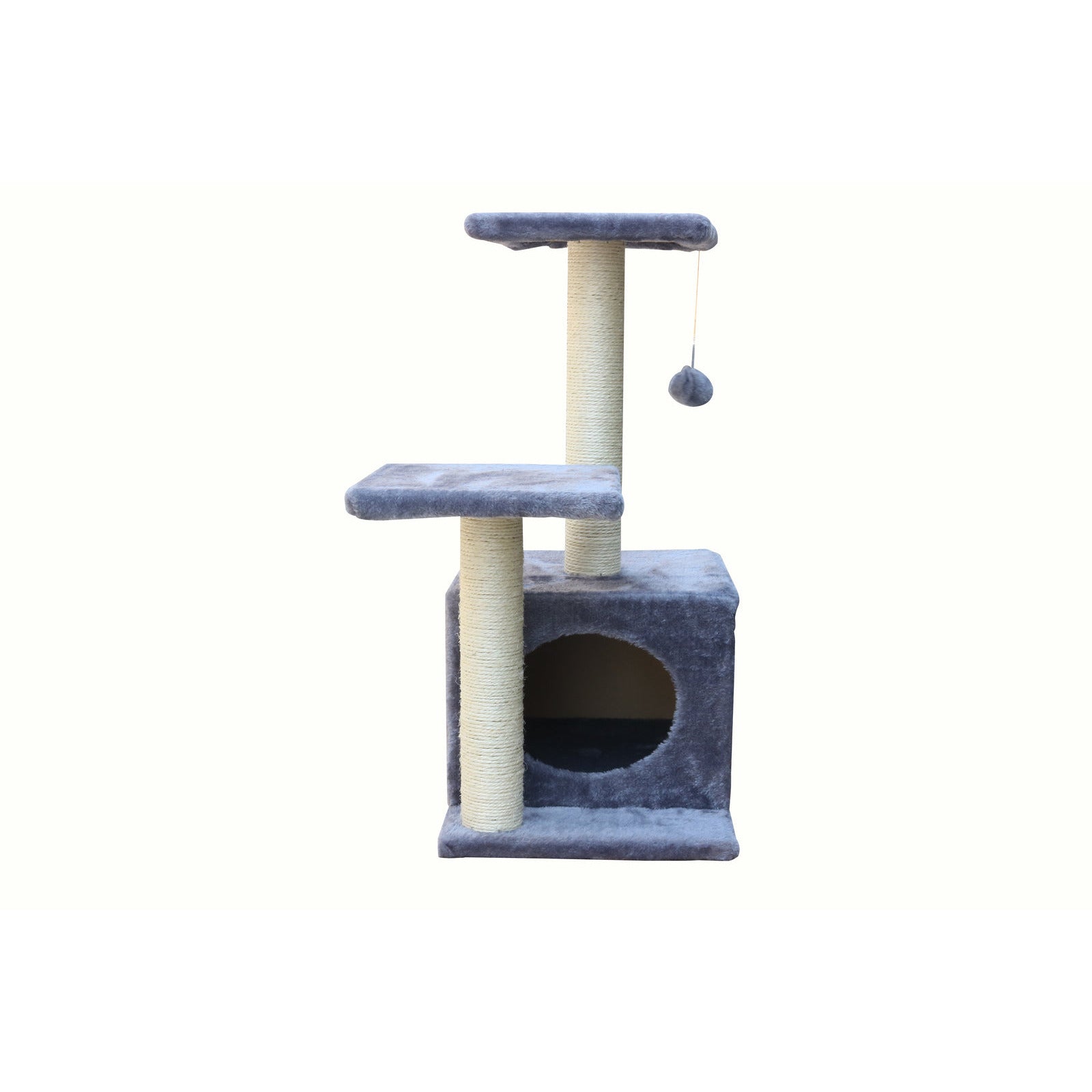 71cm Grey Cat Scratching Tree Scratcher Post Pole Furniture Gym House