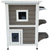 2 Story Cat Shelter Condo with Escape Door Rainproof Kitty House