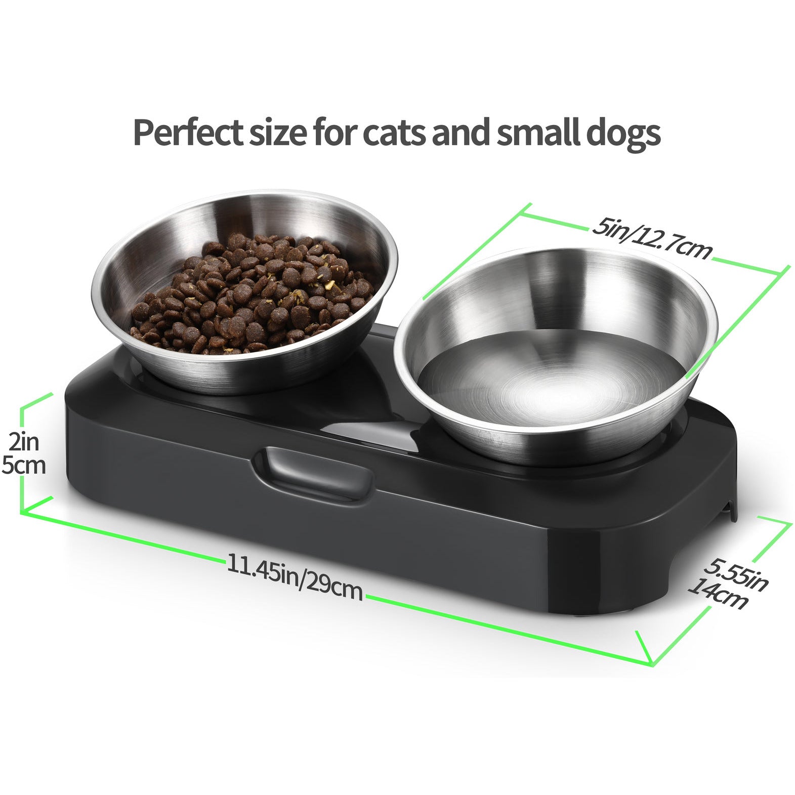 Stainless Steel Pet Bowl Water Bowls Portable Anti Slip Skid Feeder Dog Rabbit Cat